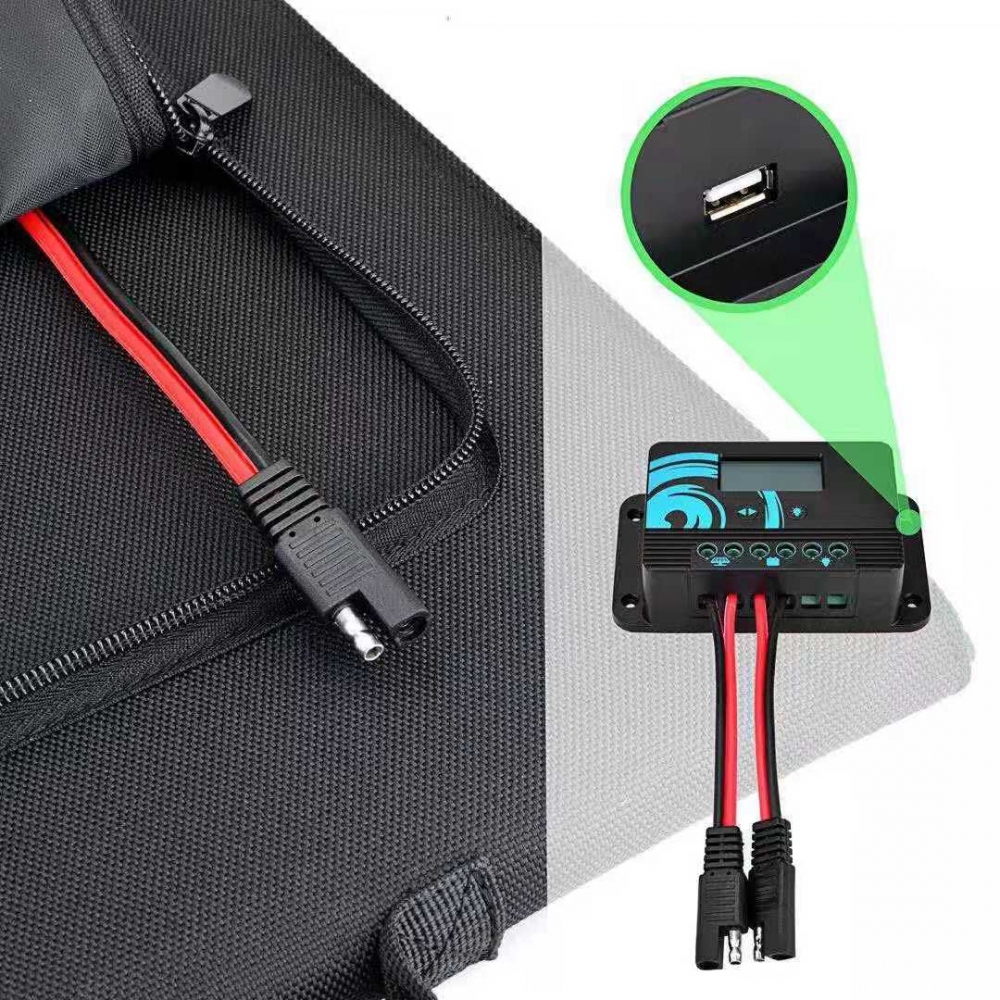 120W 12V PORTABLE MONOCRYSTALLINE SOLAR KIT WITHIN 20A CHARGER CONTROLLER